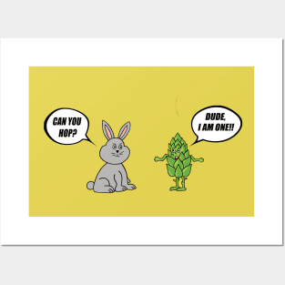 rabbit and a hop Posters and Art